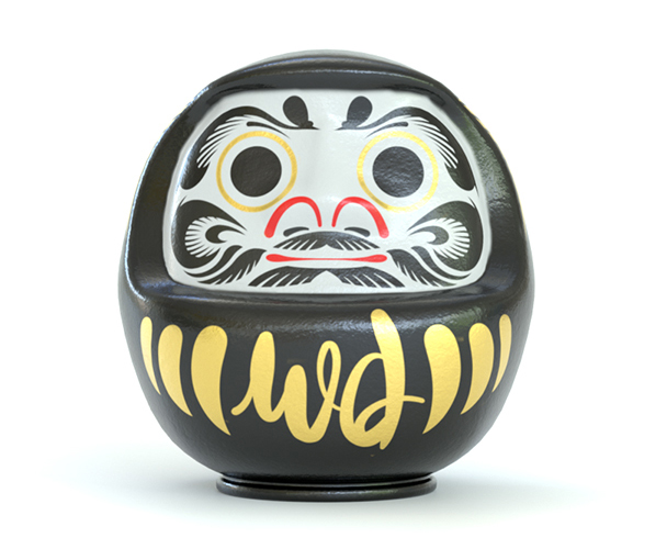 Wise Daruma consulting logo - Black