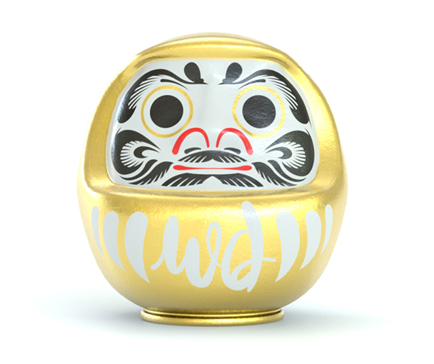 Wise Daruma consulting logo - Gold