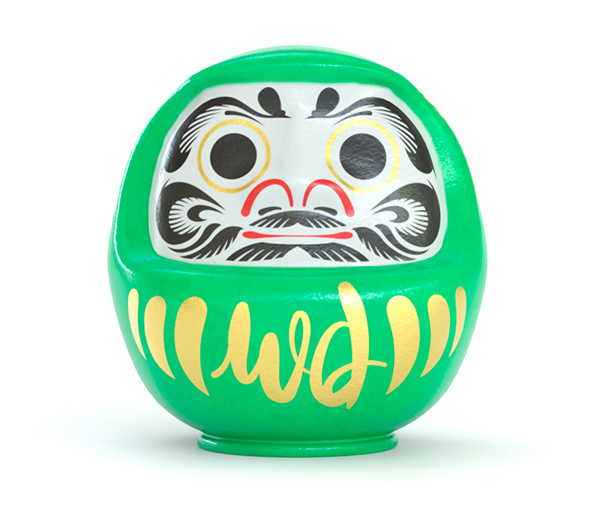 Wise Daruma consulting logo - Green