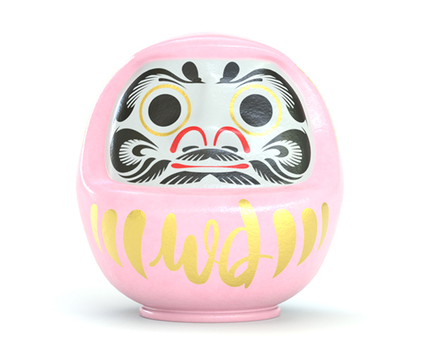 Wise Daruma consulting logo - Pink